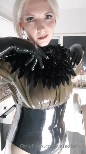 The Blonde Milf in Latex and Leather Boots Seduction